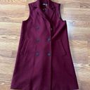 J. McLaughlin  burgundy Nova Double Breasted Notch Collar Vest size XS Photo 0