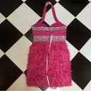 ASOS NWT Starlet Hot Pink Mini Dress Faux Feather Crystal Sparkle Halter Strappy sz 8 Photo 8