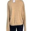 The Moon Sun and Womens Pullover Sweater Funnel Neck Fuzzy Long Sleeve Knit Beige XS Photo 4