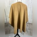 Reversible Fleece Open Front Poncho Kimono Coverup Camel Black Tan Size undefined Photo 3