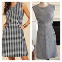 Lands'End  Classic Fit Black & White Houndstooth Sleeveless Sheath Dress 12 Photo 1