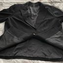 Louben Woman black triacetate crystal button office professional blazer size 16W Photo 9