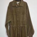 Good American  Army Green Utility Good Cinched Waist Jumpsuit Size Large Photo 13