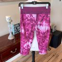 Colorful Tie Dye Fuschia Leggings Photo 3