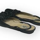 Barney’s New York HTF: Barneys New York Coop ꧁ Slingback Ruffled Leather Ballet Flats ꧂ Black Photo 4