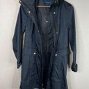 Cole Haan  Women's Back Bow Packable Hooded Rain Jacket Navy Blue Size SP Photo 0