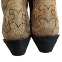 Women’s Distressed Leather Western Snip Toe Pull On Boots, Sz 7.5 Photo 7