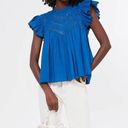 Tuckernuck  Sea New York Aqua Paco Solid Flutter Sleeve Top NWT Size Small Photo 1