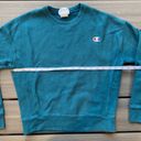 Champion Vintage X-Small  Reverse Weave Crewneck Sweater Turquoise/ Aquamarine Photo 4