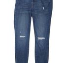 J.Crew Womens  Toothpick Blue Denim Distressed Skinny Jeans Size 28 / 8 / Medium Photo 0