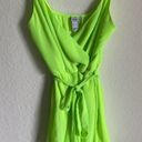 Revamped  Wrap Front Neon Green Romper Size S Photo 0