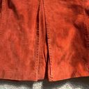 Coldwater Creek VTG Leather Suede Blazer Rusty Orange Jacket Boho Size L Photo 9