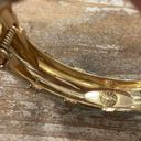 J.Crew  Gold Tone Mint Green Bangle Cuff Statement Bracelet Photo 2