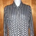 Mango Gray Polka Dot Tango  Snap Button Down Shirt - Size Small Photo 1