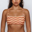 NEW Mai Underwear x Free People Mod Groove Wavy Bikini Top Size XS Brown Photo 1