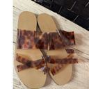 J.Crew  Slide Sandal Womens size 9Flat Bali Tortoise Clear PVC Upper Italy Photo 2