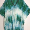 Natori  Kraftan womens green and white blouse top size 3x Photo 1