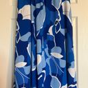 Blue White Print Long Flowy Skirt, Medium. Perfect For Summer Beach Vacation, Especially Greece! Photo 0