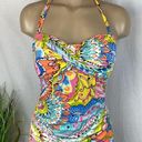 Anne cole  Black Print Tankini Swim Bathing Suit S XS Photo 1