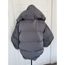 Good American  Winter Iridescent Chrome Gray Puffer Jacket w/Hood Size XL Photo 5