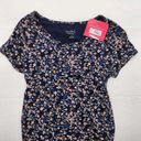 Isabel Maternity  Womens Size XS Scoop Neck T-Shirt Floral Navy Midi Dress Photo 2