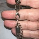 Twisted Mesh  Silver Tone Bracelet With Barrel Charms Photo 5