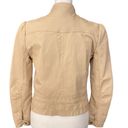 Rebecca Taylor  Womens Lamb Leather Moto Jacket Full Zip Long Sleeve Nude Cream 2 Photo 7