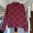 Tahari Mock Turtleneck Plaid Sweater Sz M Photo 1