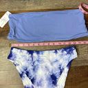 Daisy NWT Dippin 's Baja Tie Dye Bikini Bandeau High Waist Mixed XL Top M Bottoms Photo 3