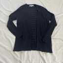 The Loft  rayon/wool blend open front cardigan   Size medium  Condition: great Color: navy   Details : - See photos for approx. measurements laying flat - Open knit  - Comfy and easy to throw over any outfit  Photo 0