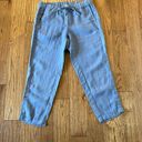 J.Jill  pure Jill garment dyed linen blue cropped pant size xs Photo 1