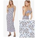 Lost + Wander NWT Blue Leopard Print Wild Thing Bias Midi Dress Size Small Photo 1