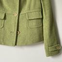 Banana Republic  Spring Green Fitted Button Front Tweed Pea Coat Jacket sz Small Photo 5