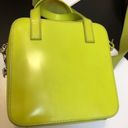 Kara Pinch Shoulder Leather Bag Lemon Lime Yellow-Green Citrus Highlighter Neon Photo 9