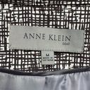 Anne Klein  Light Weight Trench Coat Jacket Double Breasted Black & White Medium Photo 2