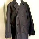 London Fog  Double Breasted Black Trench Overcoat Photo 0