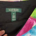 Ralph Lauren Lauren  Multi-Color Floral & Leaf Print Pleated Knee Length Skirt 4P Photo 7