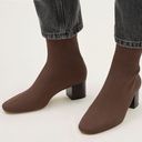 Everlane The Glove Ankle Boot Ribbed Reknit Toffee Brown Photo 0