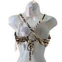 Shade & Shore  Womens Light Lift Twist Front Bralette Bikini Top Zebra 38D Photo 4