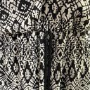 Bebop New  Tassel Tie Waist Keyhole Mini Dress Black White Geometric Print Photo 4