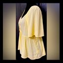 Hippie Rose Yellow blouse with back tie- size large Photo 1