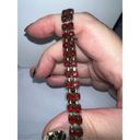 The Row Vintage Goth Double Blood Red Rhinestone Stretch Bracelet Photo 4
