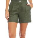 Karen Kane NWT  High Waist Pleated Shorts OLIVE 100%LINEN SZ-16 Photo 0