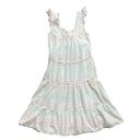 Draper James  RSVP Rainbow Embroidered Flutter Sleeve Sun Dress XS White Photo 6