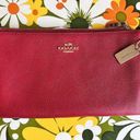 Coach  F57465 Wristlet/Wallet Clutch Leather Large Bright Pink/Red No Wrist Strap Photo 2