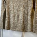 BeachLunchLounge  Shaylah Gray & Tan Leopard Print Mock Neck Sweater Womens Small Photo 6