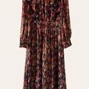 Donna Morgan  Ruffle Mock Neck Long Sleeve Shimmer Dress Photo 0