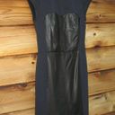 Rebecca Taylor Black Leather Bustier Sheath Dress Photo 3