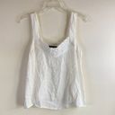 Modcloth  White V-Neck Wide Strap Lightweight Pullover Cami Tank Size X-Small Photo 5