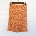 Gap  floral print orange coral knee length skirt size 6 Photo 37